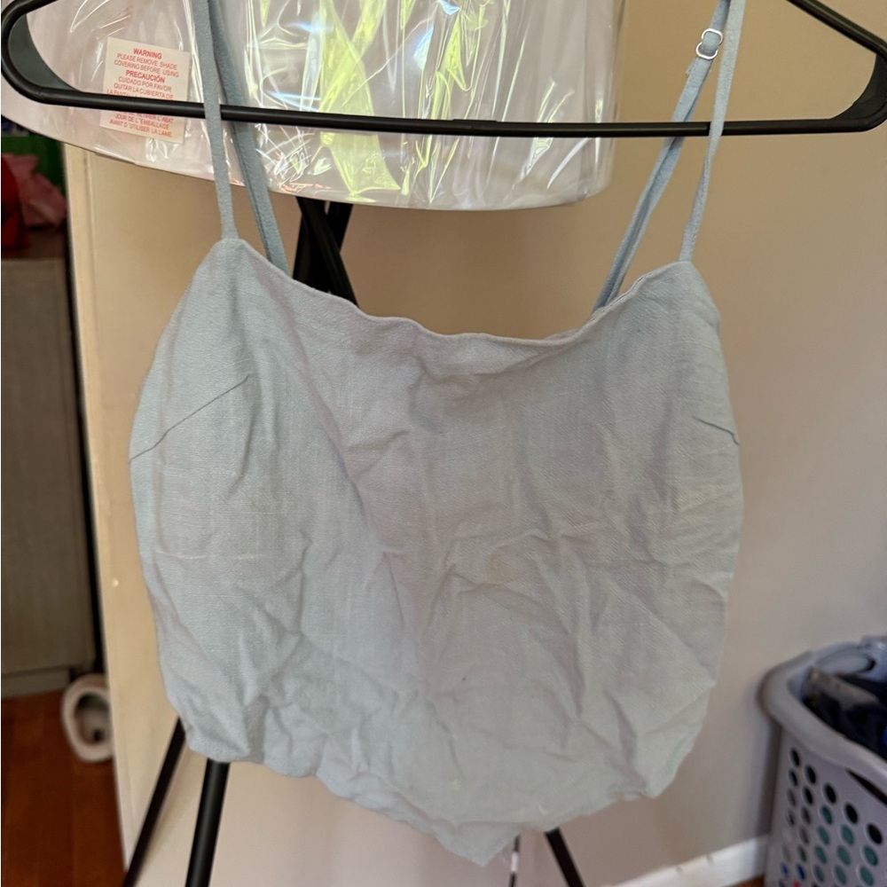 Le Lis Blue Sleeveless Fitted Camisole